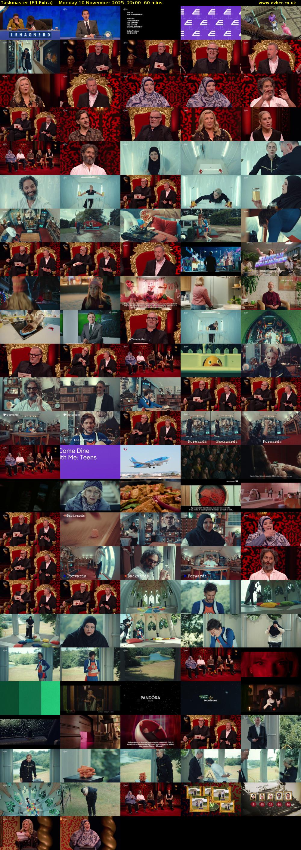 Taskmaster (E4 Extra) Monday 10 November 2025 22:00 - 23:00