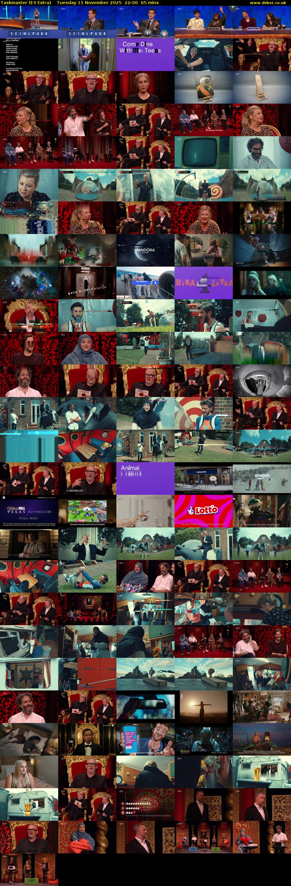 Taskmaster (E4 Extra) Tuesday 11 November 2025 22:00 - 23:05