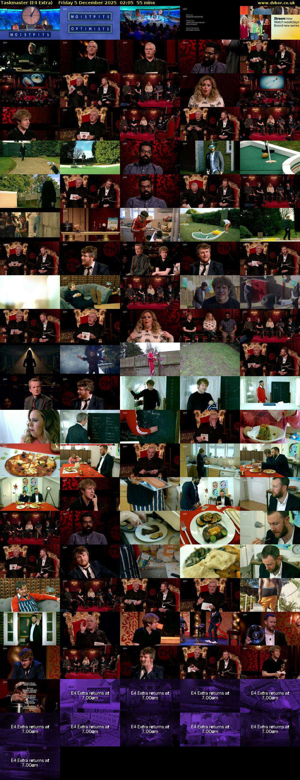 Taskmaster (E4 Extra) Friday 5 December 2025 02:05 - 03:00
