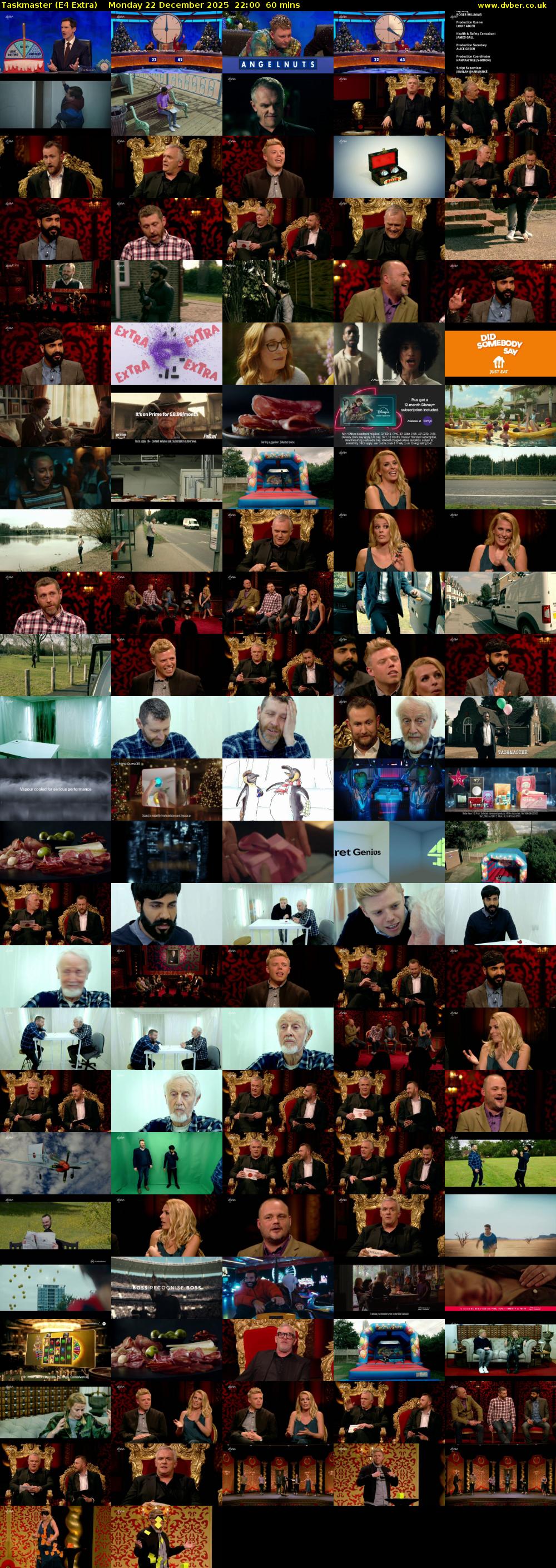 Taskmaster (E4 Extra) Monday 22 December 2025 22:00 - 23:00