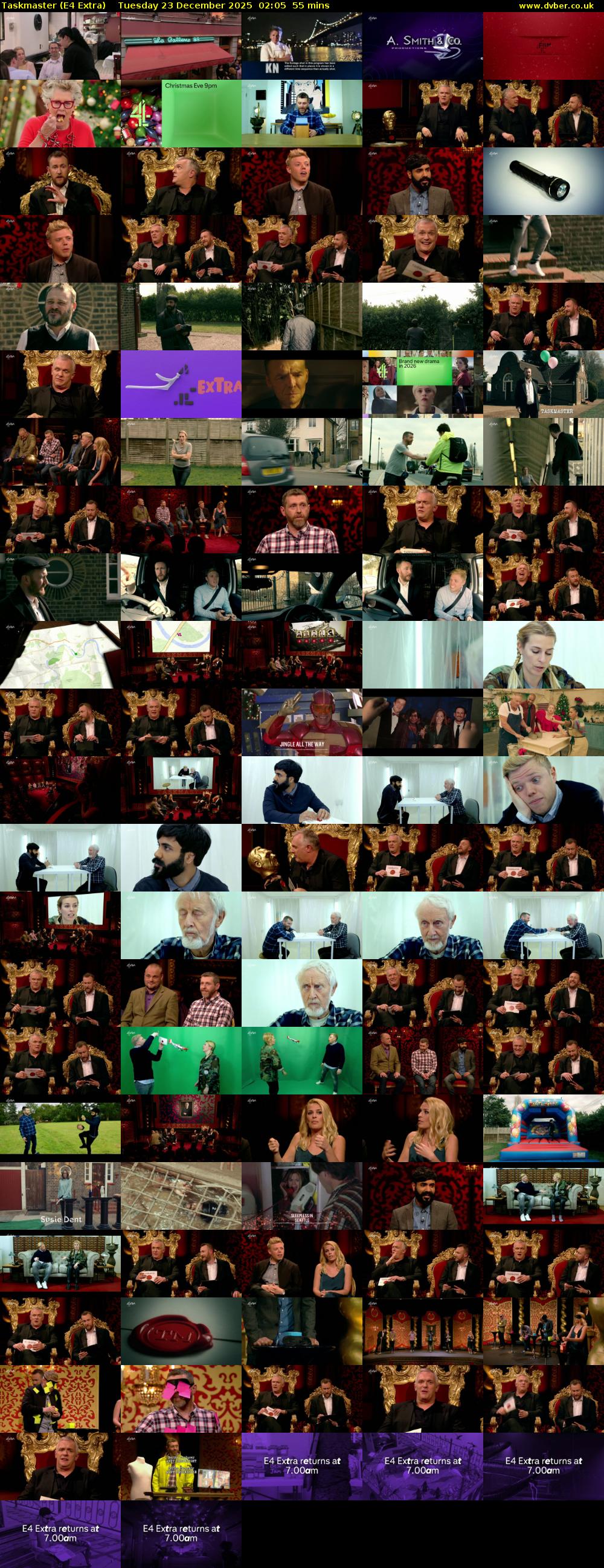 Taskmaster (E4 Extra) Tuesday 23 December 2025 02:05 - 03:00