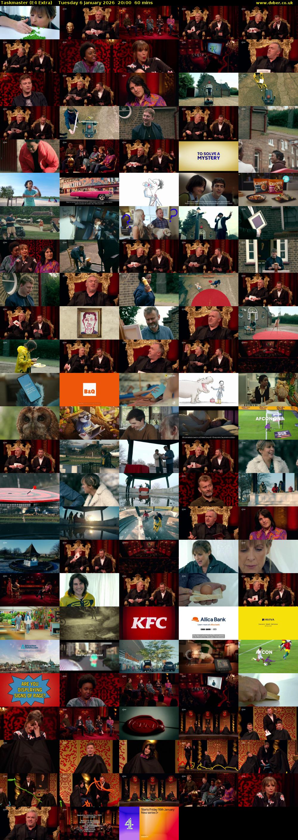 Taskmaster (E4 Extra) Tuesday 6 January 2026 20:00 - 21:00