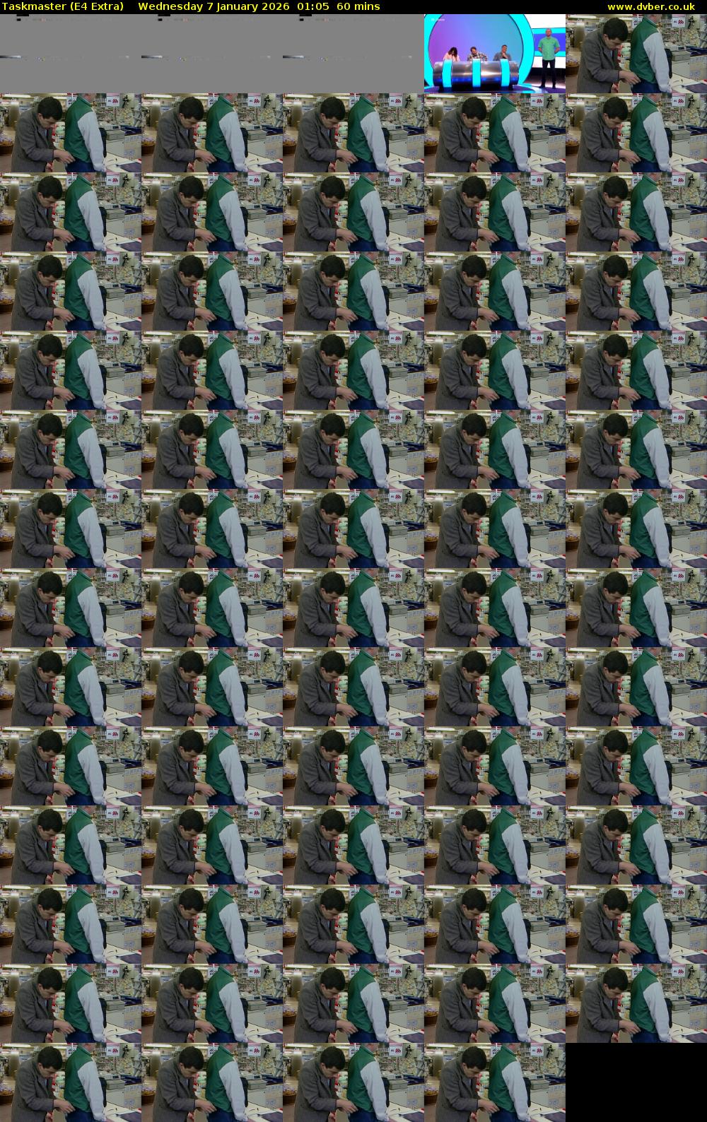 Taskmaster (E4 Extra) Wednesday 7 January 2026 01:05 - 02:05