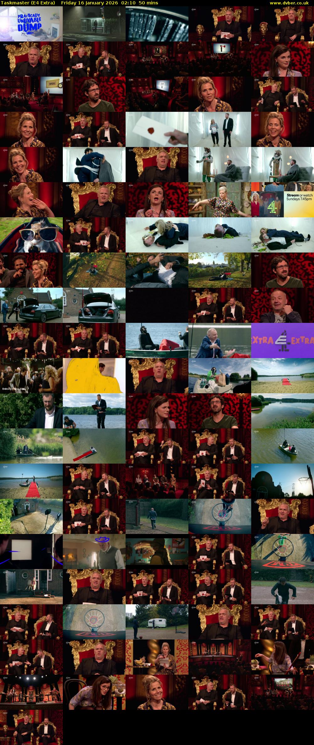Taskmaster (E4 Extra) Friday 16 January 2026 02:10 - 03:00