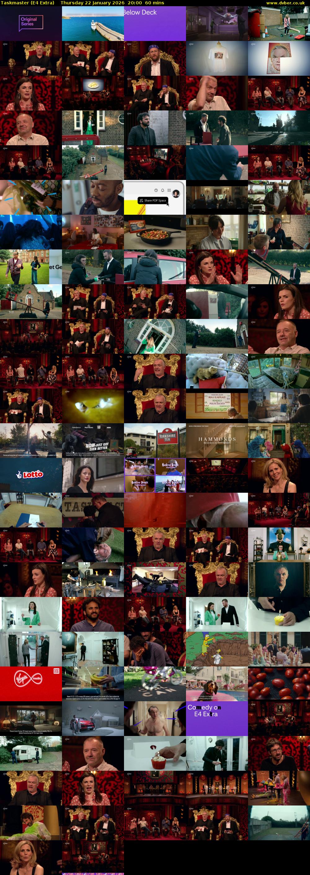 Taskmaster (E4 Extra) Thursday 22 January 2026 20:00 - 21:00