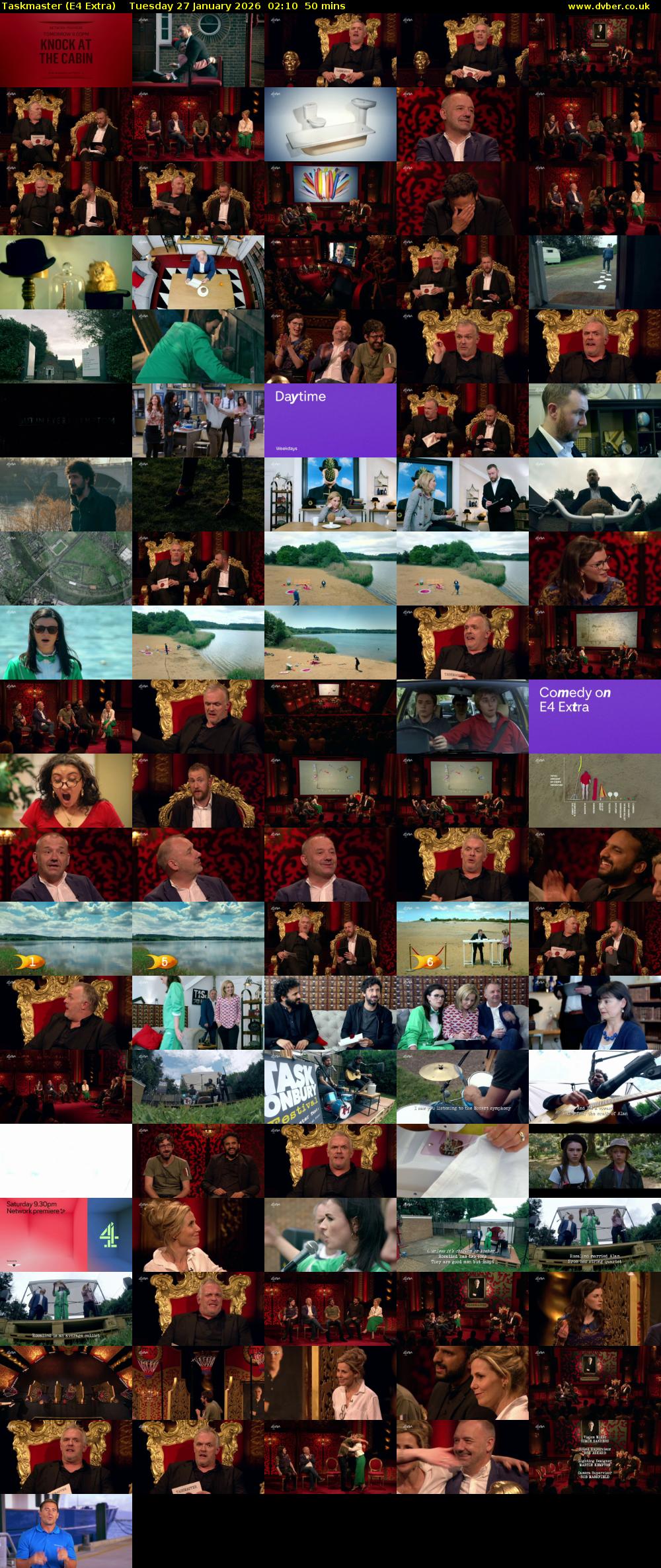 Taskmaster (E4 Extra) Tuesday 27 January 2026 02:10 - 03:00