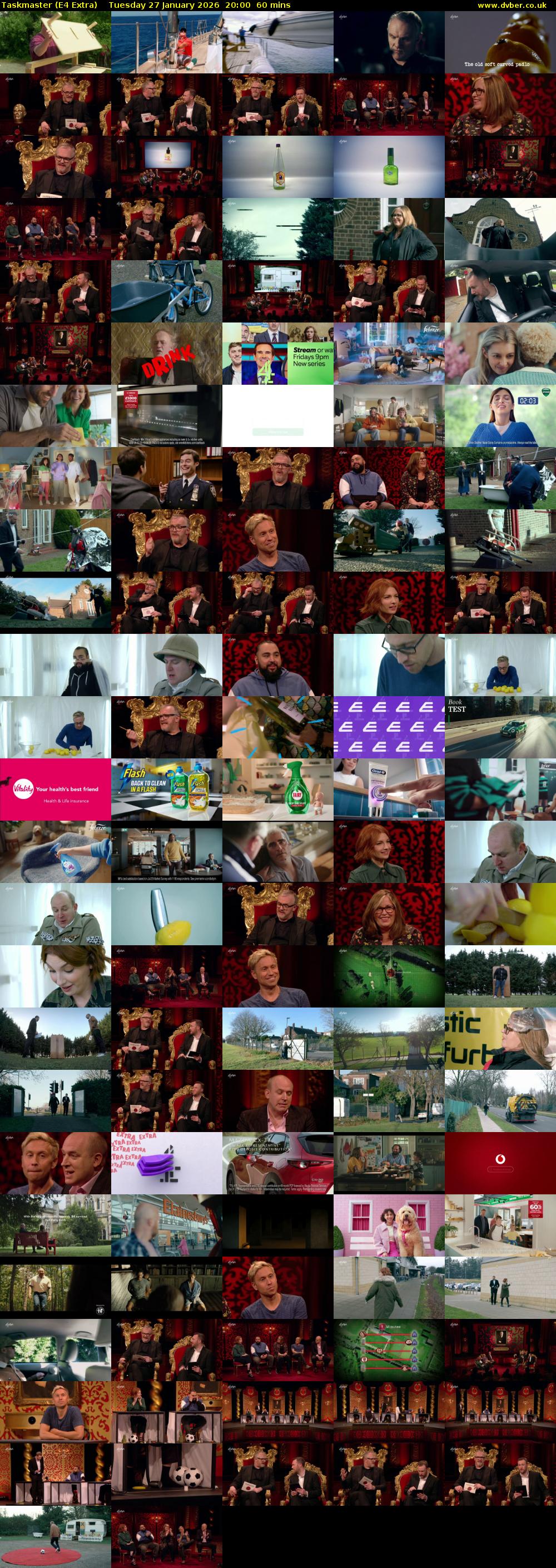 Taskmaster (E4 Extra) Tuesday 27 January 2026 20:00 - 21:00