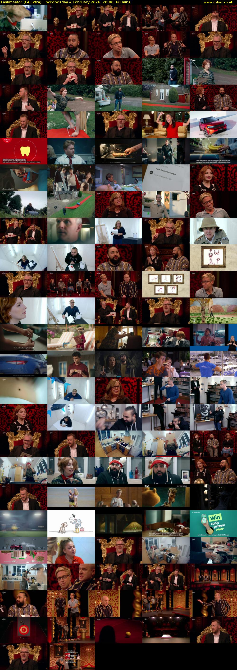 Taskmaster (E4 Extra) Wednesday 4 February 2026 20:00 - 21:00