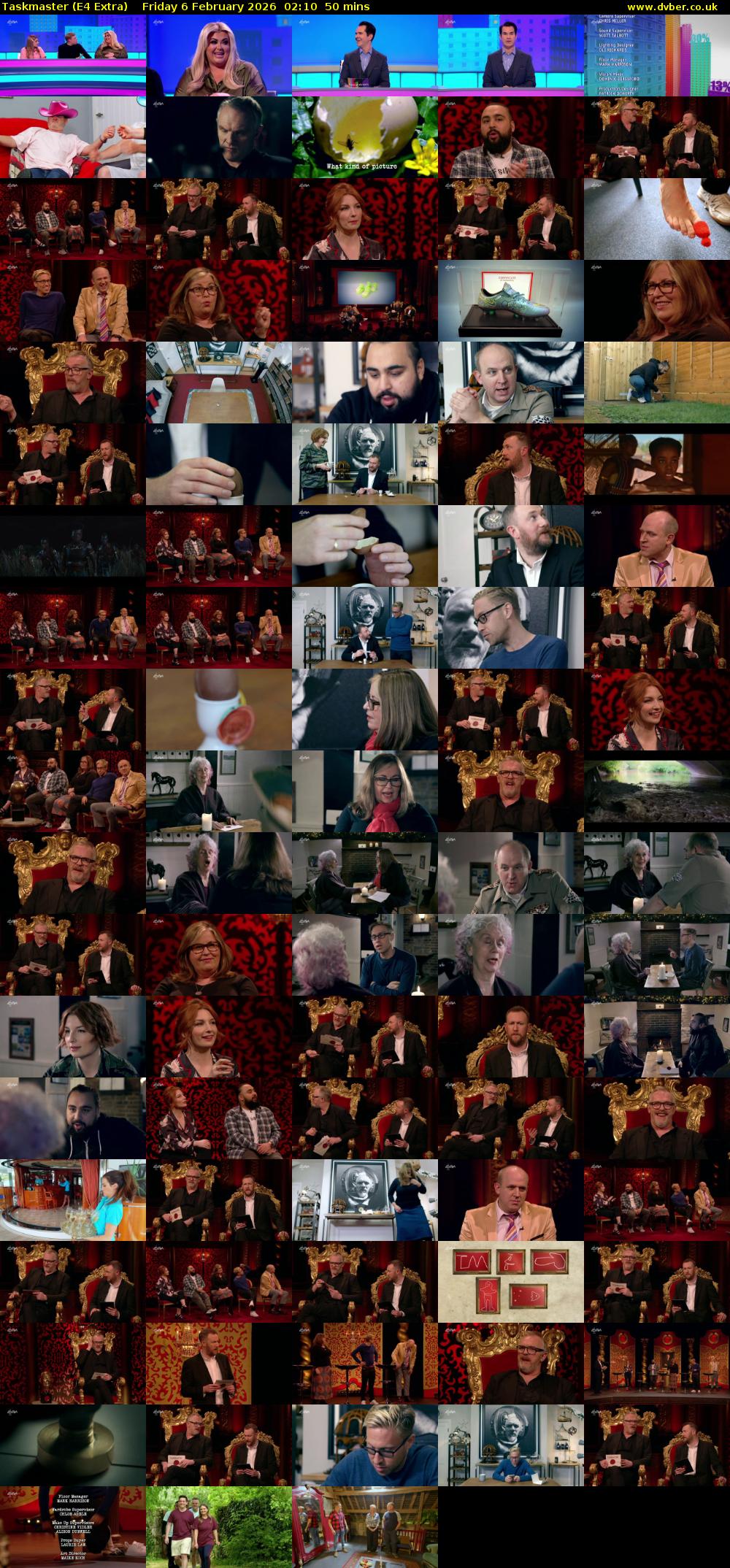 Taskmaster (E4 Extra) Friday 6 February 2026 02:10 - 03:00