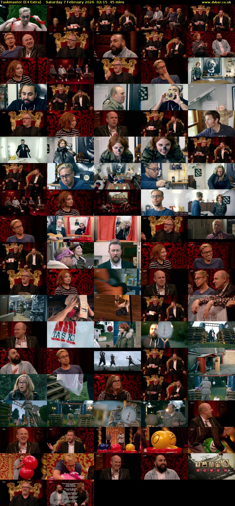 Taskmaster (E4 Extra) Saturday 7 February 2026 02:15 - 03:00