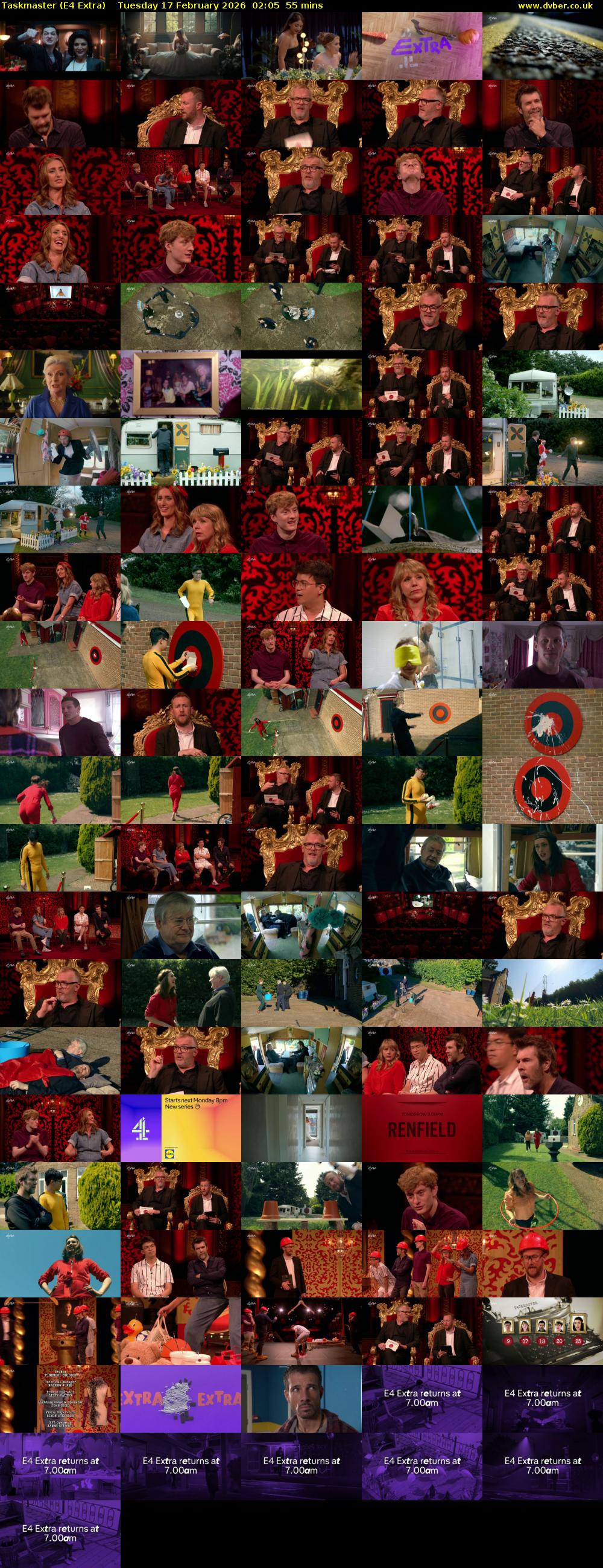 Taskmaster (E4 Extra) Tuesday 17 February 2026 02:05 - 03:00