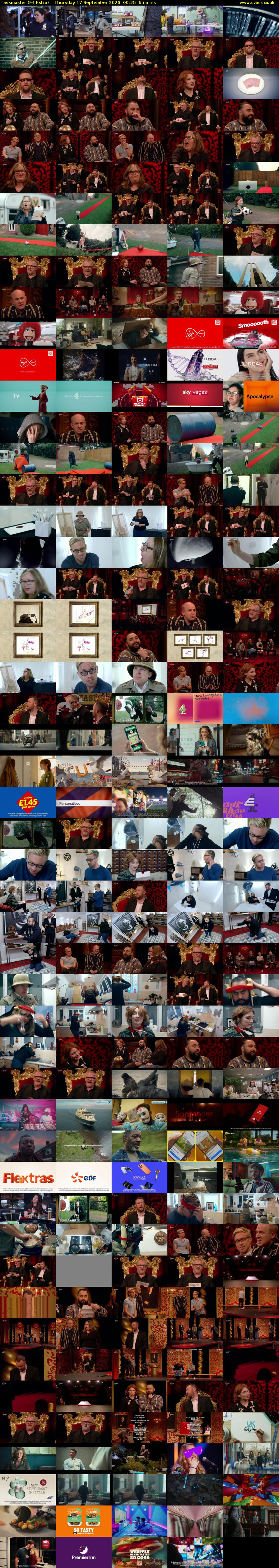 Taskmaster (E4 Extra) Thursday 17 September 2026 00:25 - 01:30