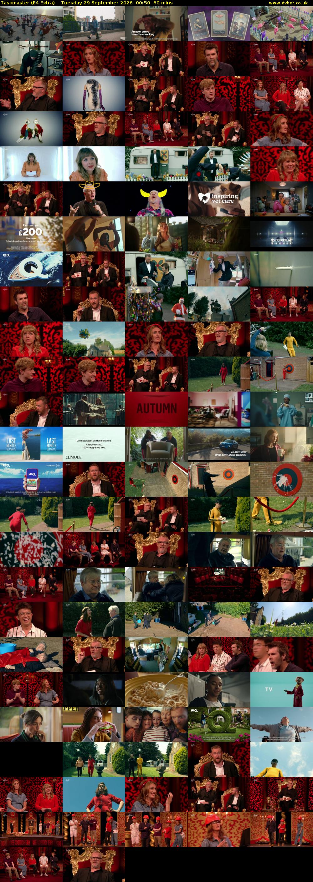 Taskmaster (E4 Extra) Tuesday 29 September 2026 00:50 - 01:50