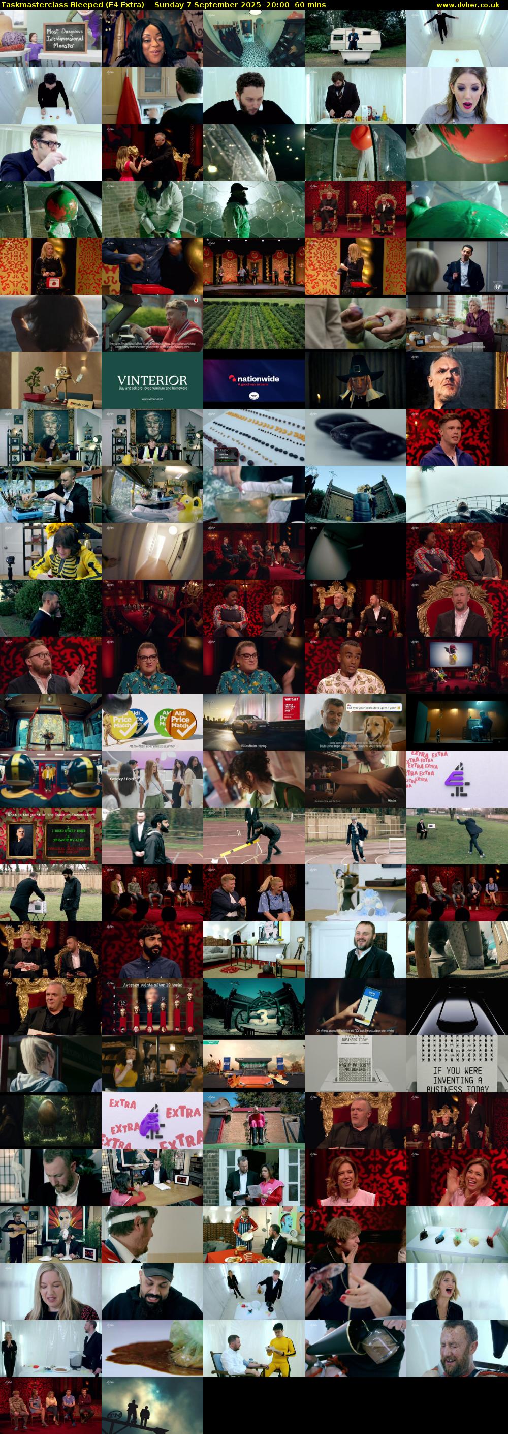 Taskmasterclass Bleeped (E4 Extra) Sunday 7 September 2025 20:00 - 21:00