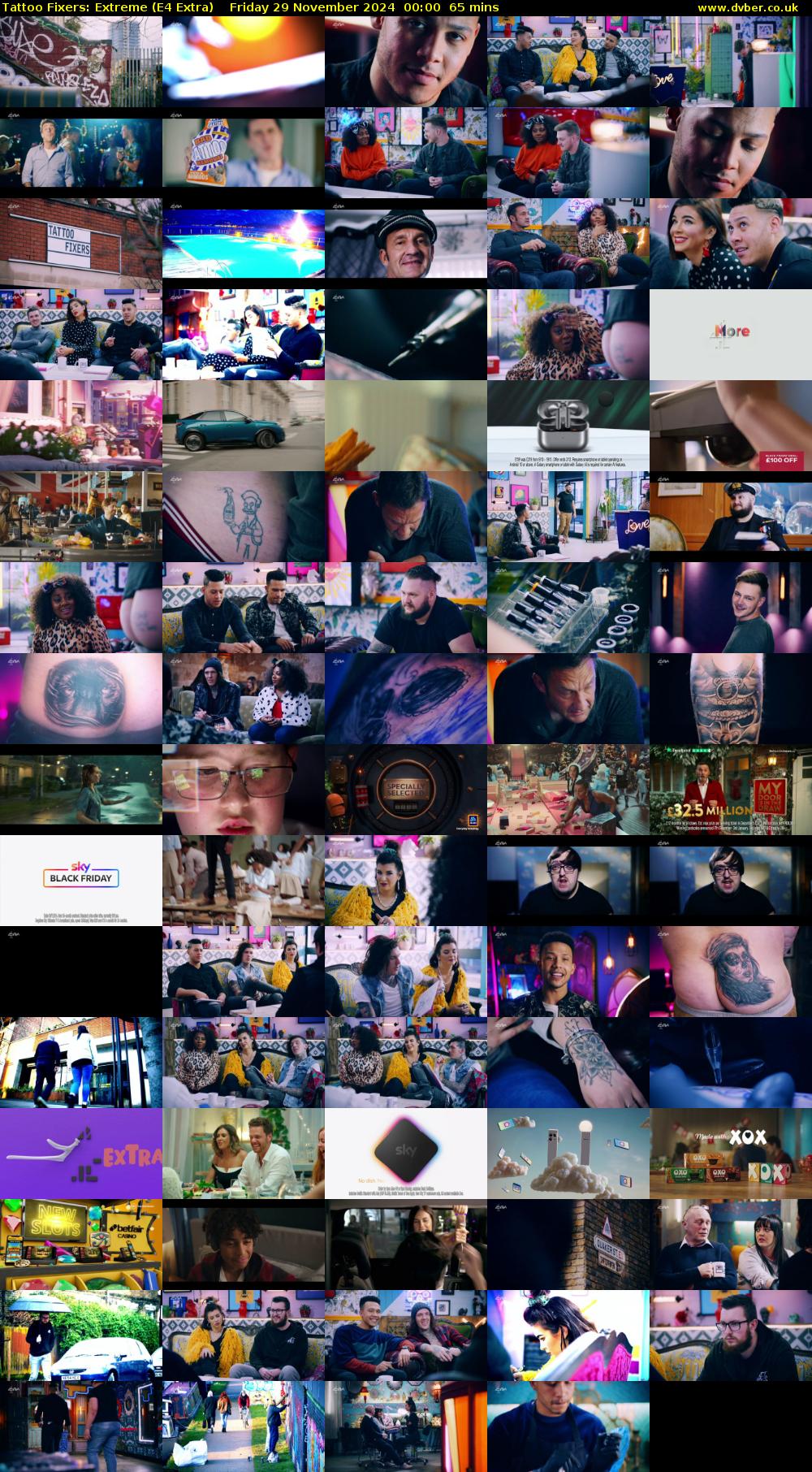 Tattoo Fixers: Extreme (E4 Extra) Friday 29 November 2024 00:00 - 01:05