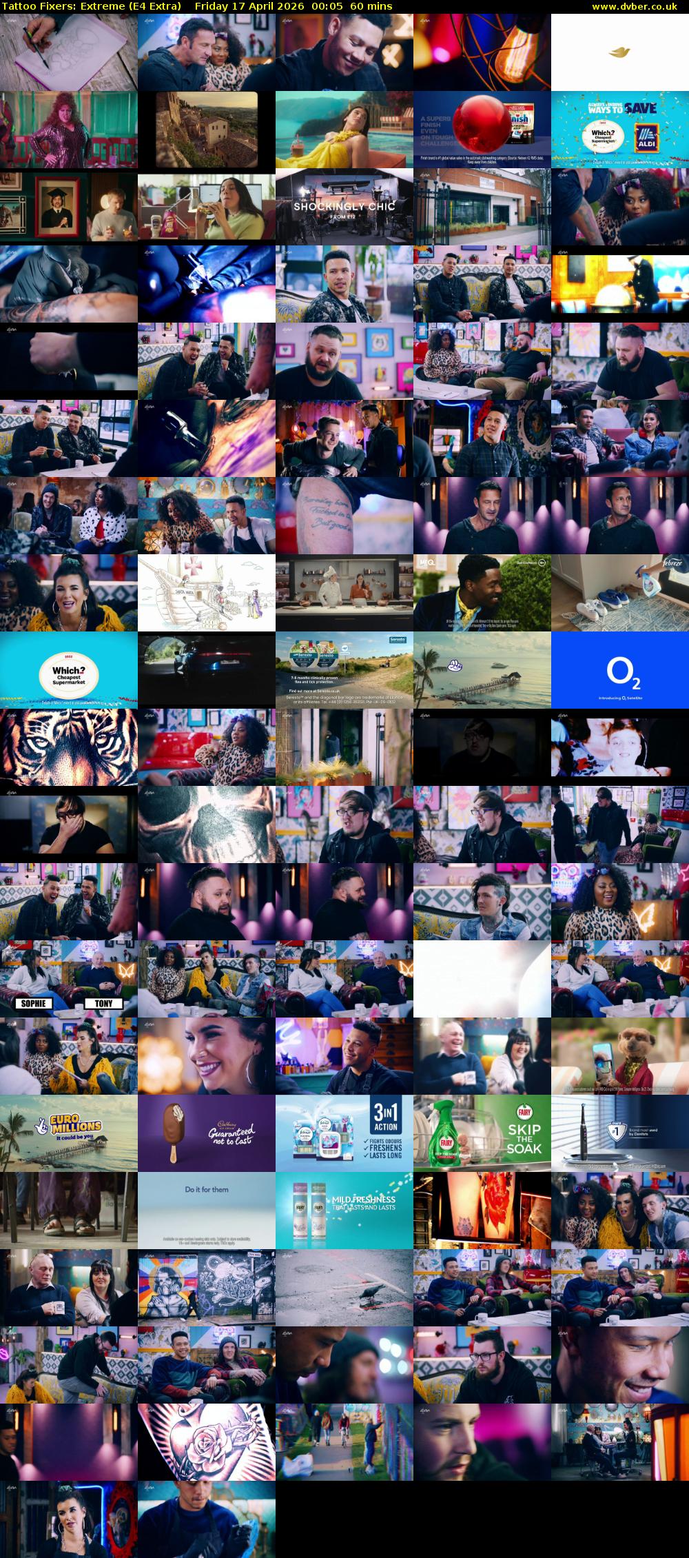 Tattoo Fixers: Extreme (E4 Extra) Friday 17 April 2026 00:05 - 01:05