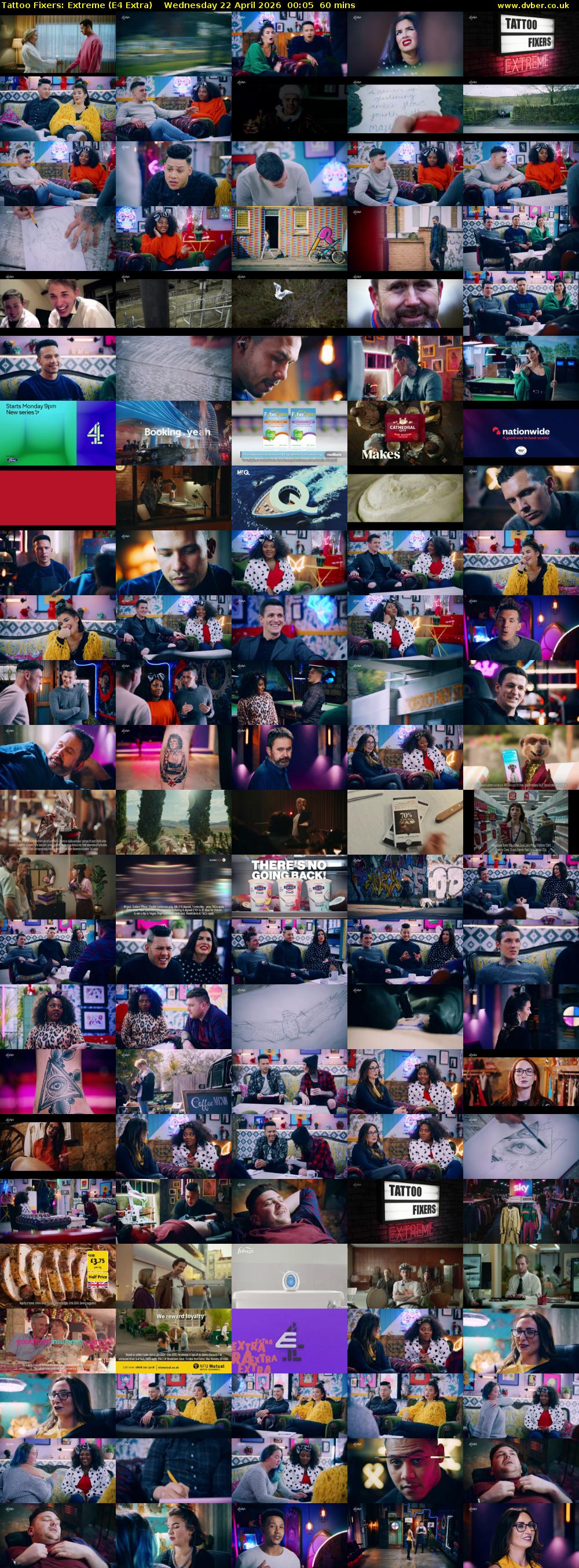 Tattoo Fixers: Extreme (E4 Extra) Wednesday 22 April 2026 00:05 - 01:05