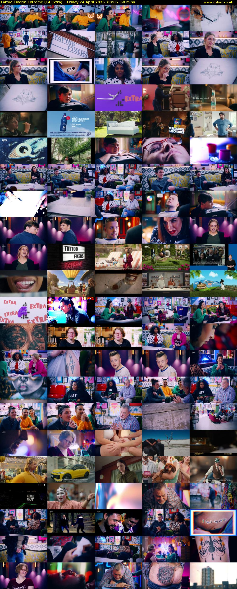 Tattoo Fixers: Extreme (E4 Extra) Friday 24 April 2026 00:05 - 01:05