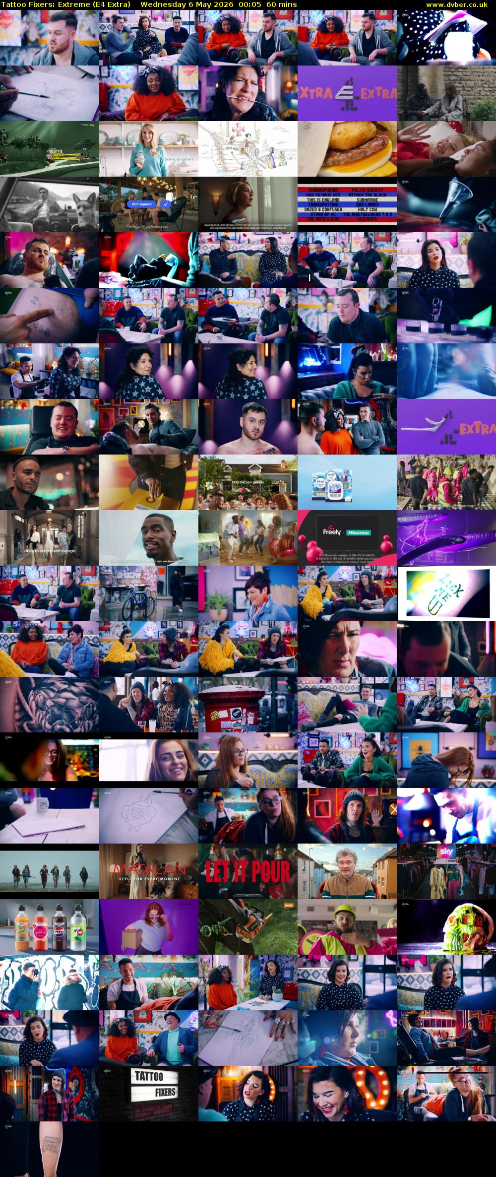 Tattoo Fixers: Extreme (E4 Extra) Wednesday 6 May 2026 00:05 - 01:05