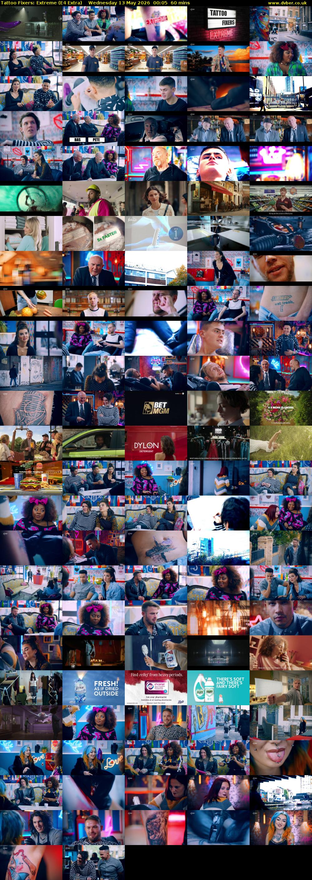 Tattoo Fixers: Extreme (E4 Extra) Wednesday 13 May 2026 00:05 - 01:05