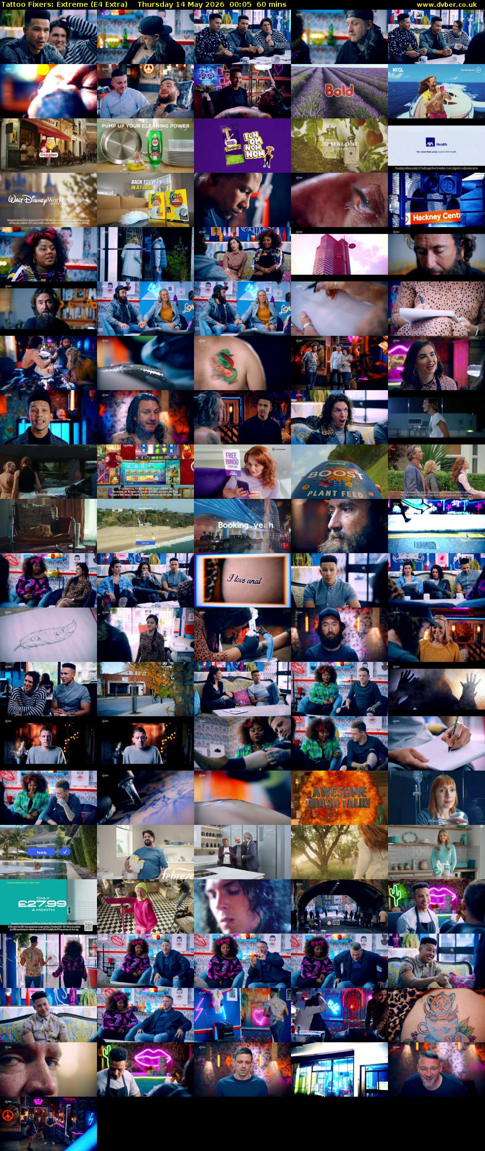 Tattoo Fixers: Extreme (E4 Extra) Thursday 14 May 2026 00:05 - 01:05
