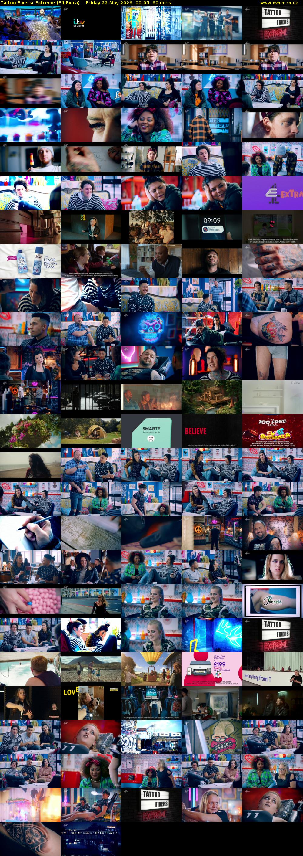 Tattoo Fixers: Extreme (E4 Extra) Friday 22 May 2026 00:05 - 01:05