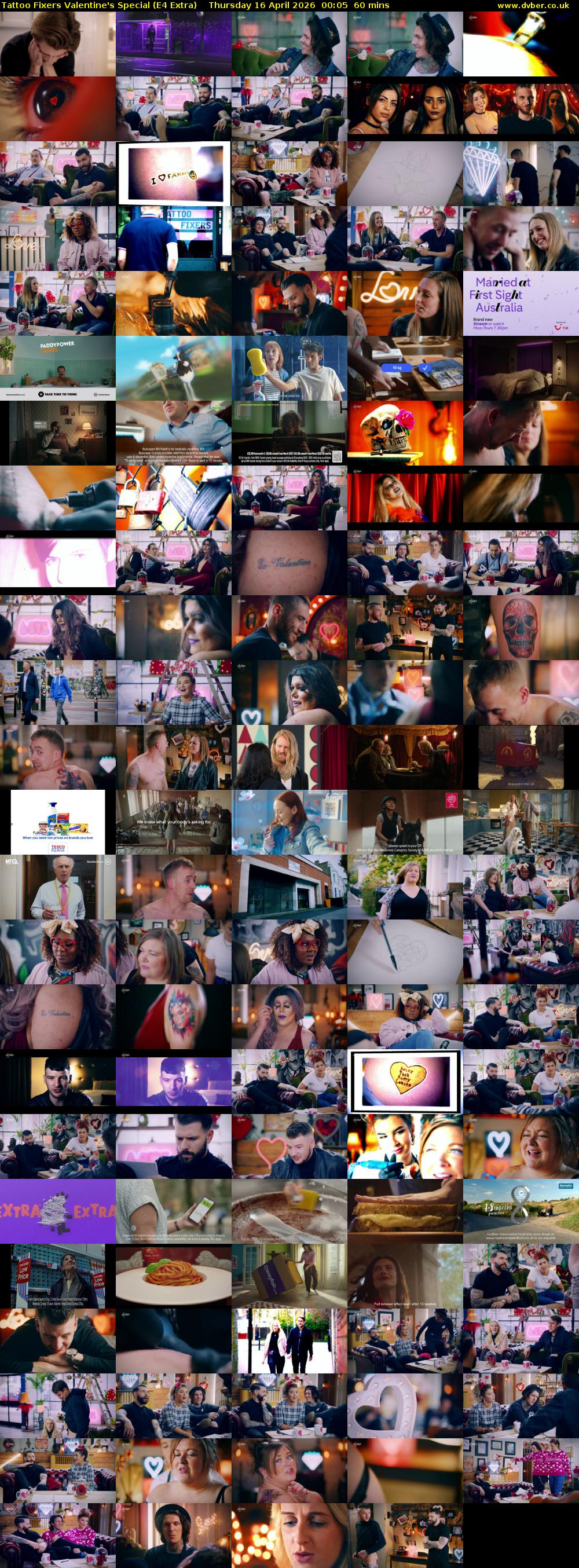 Tattoo Fixers Valentine's Special (E4 Extra) Thursday 16 April 2026 00:05 - 01:05