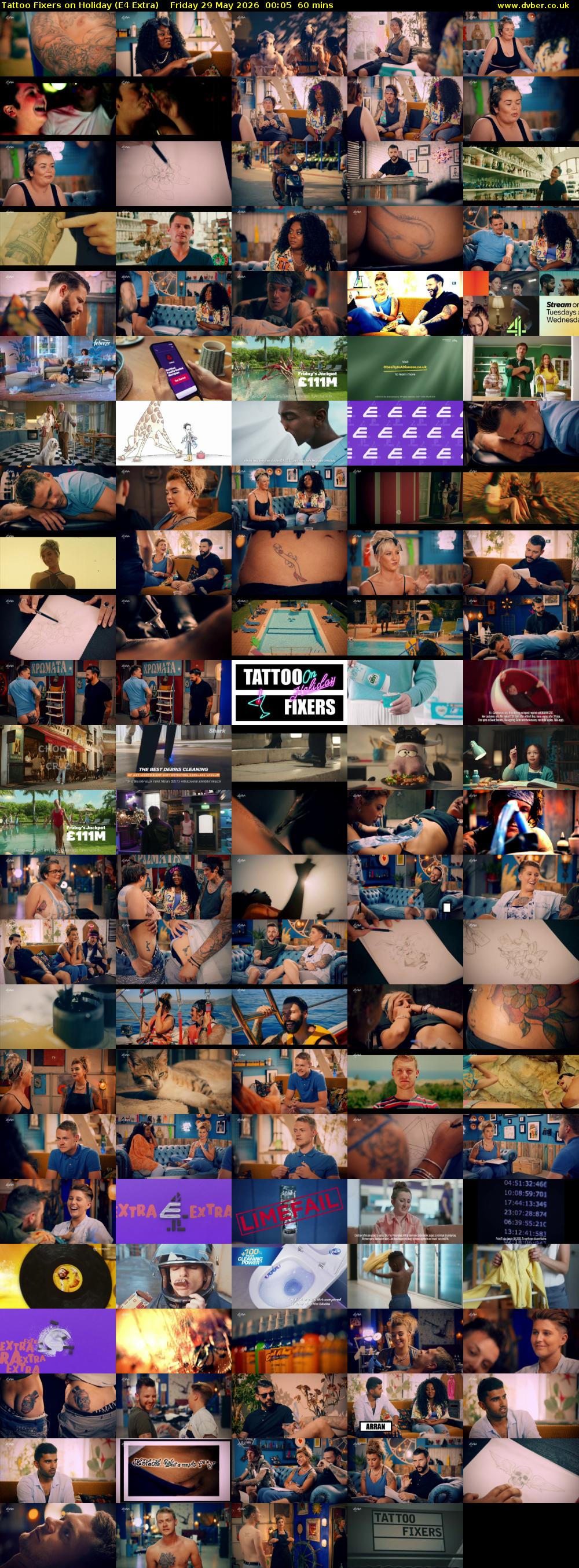 Tattoo Fixers on Holiday (E4 Extra) Friday 29 May 2026 00:05 - 01:05