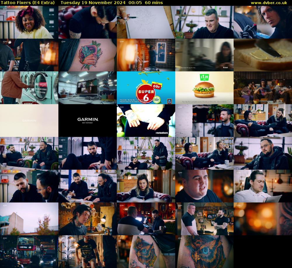Tattoo Fixers (E4 Extra) Tuesday 19 November 2024 00:05 - 01:05
