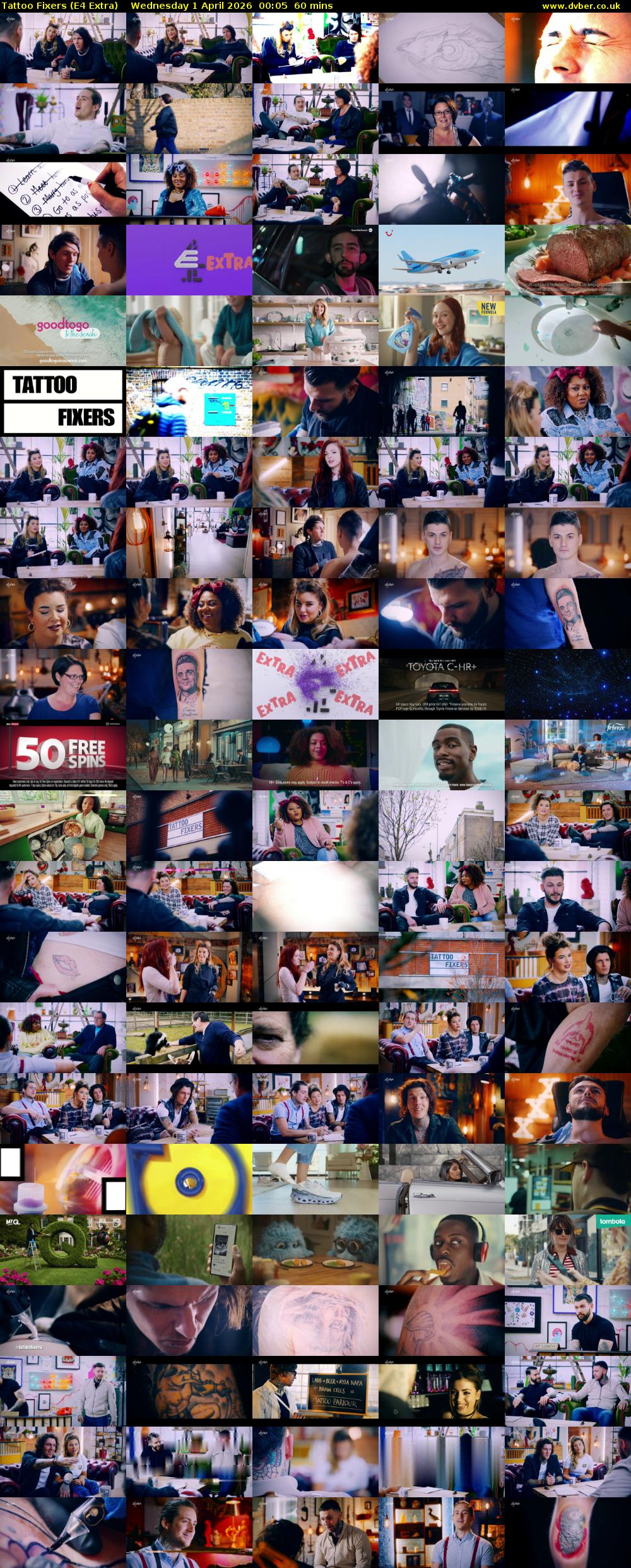 Tattoo Fixers (E4 Extra) Wednesday 1 April 2026 00:05 - 01:05