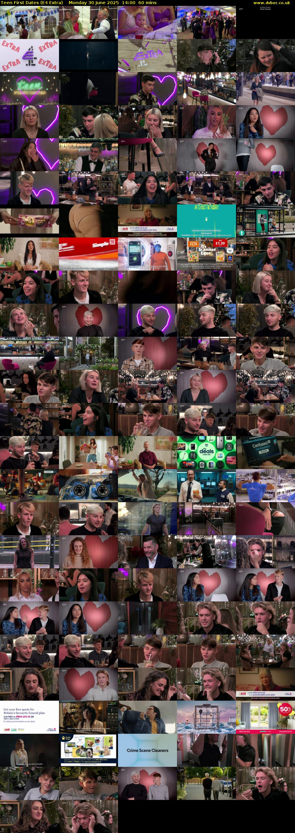 Teen First Dates (E4 Extra) Monday 30 June 2025 14:00 - 15:00