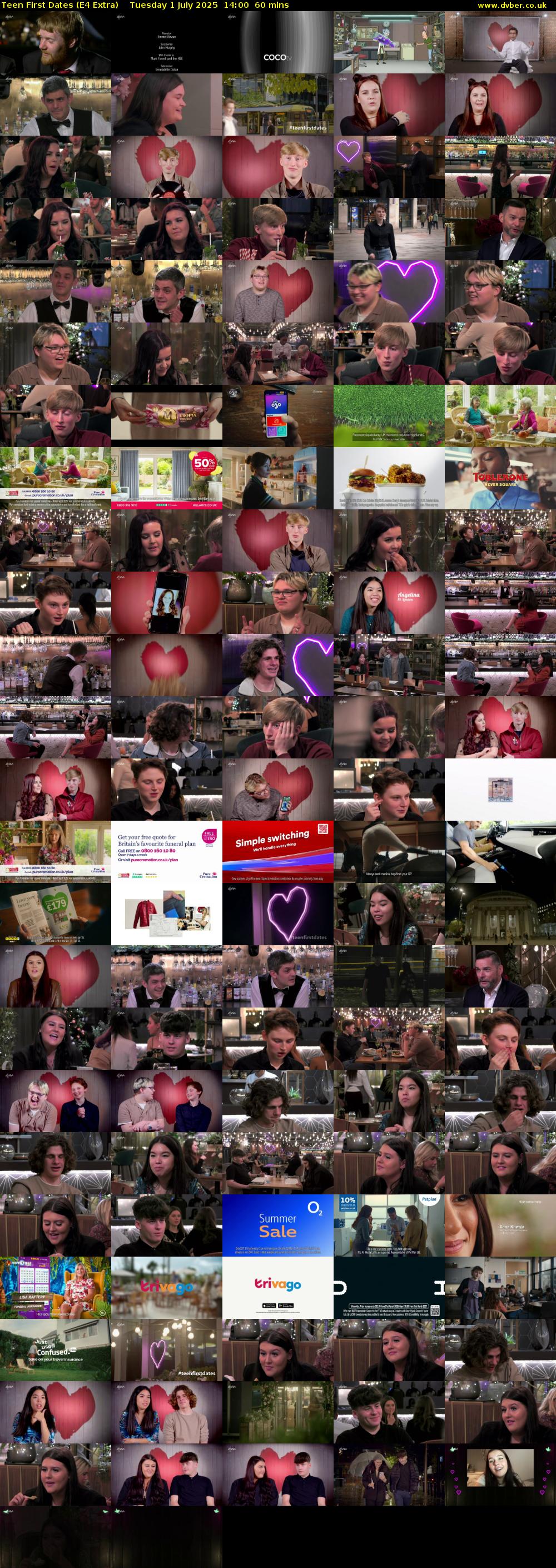 Teen First Dates (E4 Extra) Tuesday 1 July 2025 14:00 - 15:00