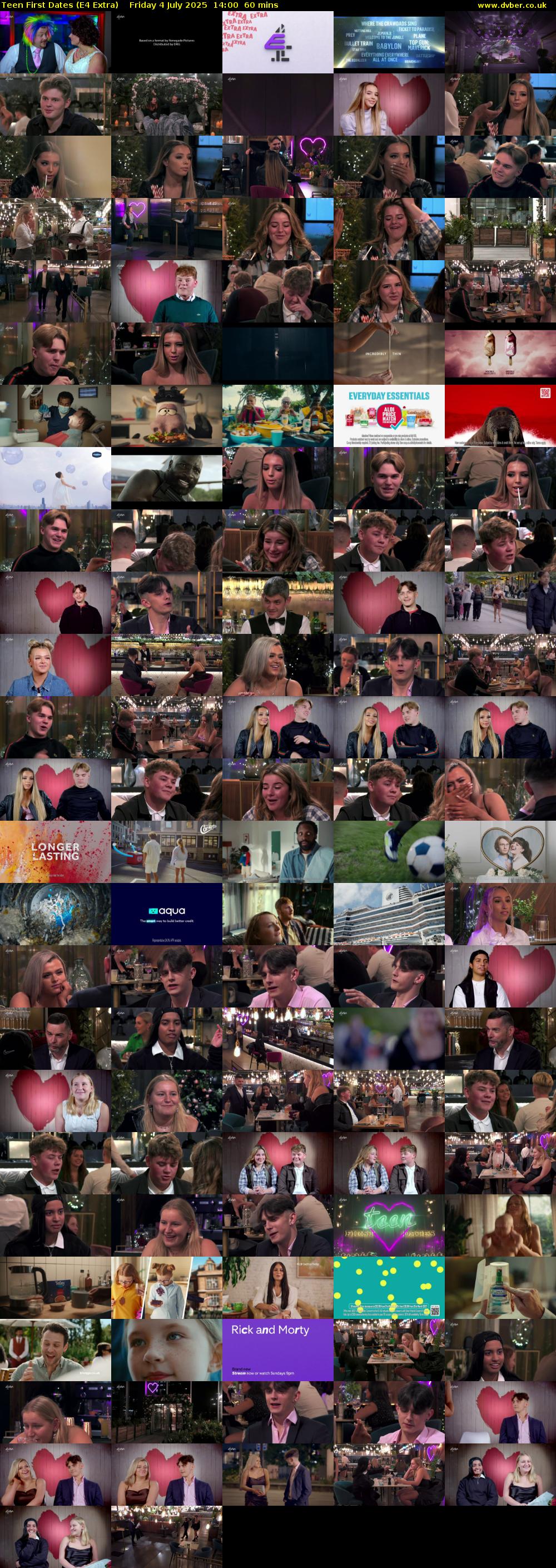 Teen First Dates (E4 Extra) Friday 4 July 2025 14:00 - 15:00
