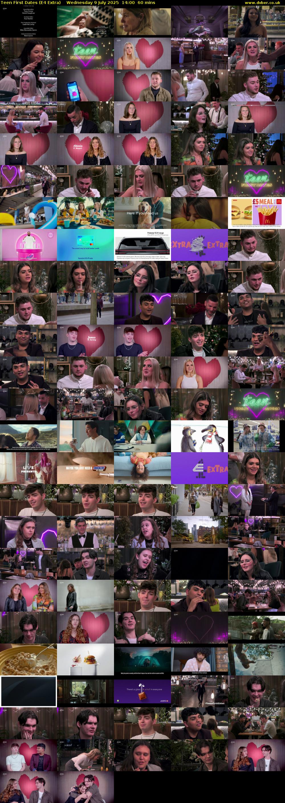 Teen First Dates (E4 Extra) Wednesday 9 July 2025 14:00 - 15:00