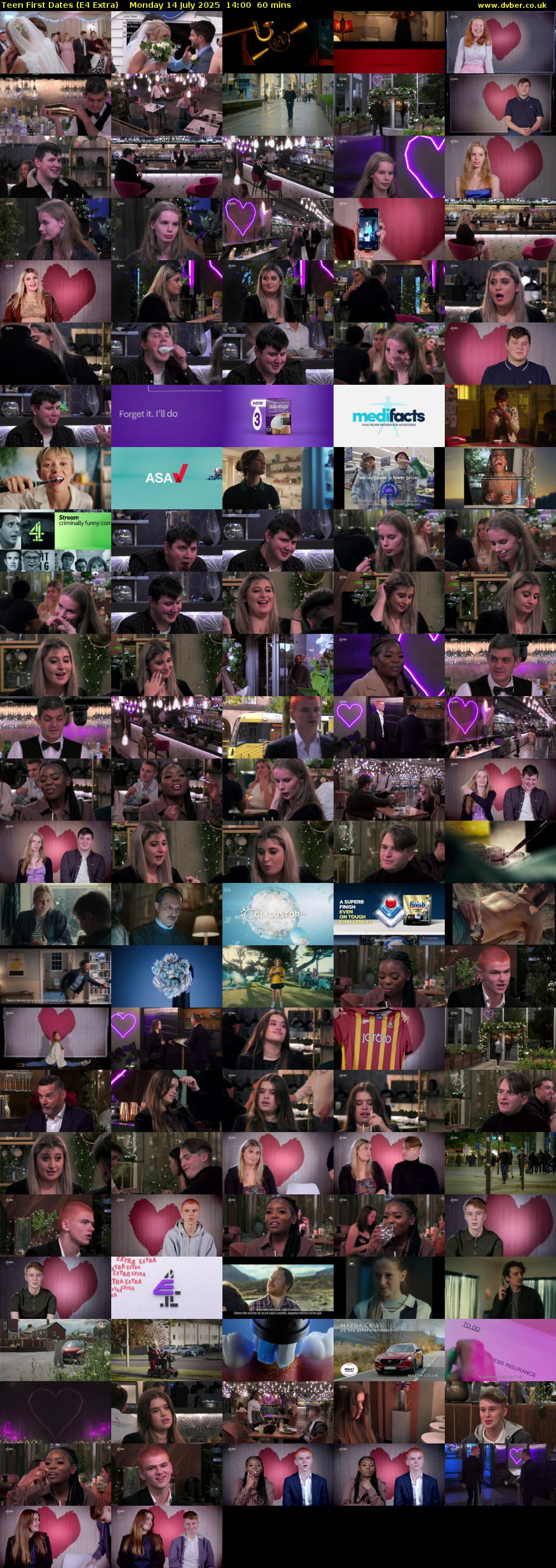 Teen First Dates (E4 Extra) Monday 14 July 2025 14:00 - 15:00