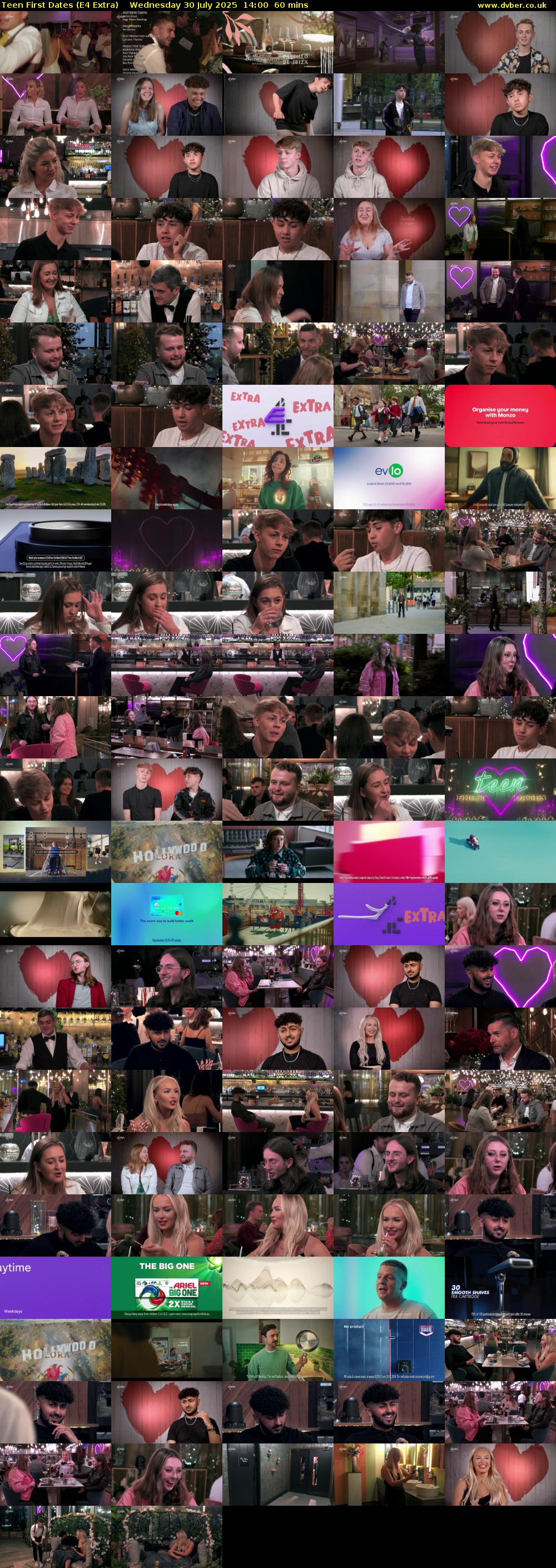 Teen First Dates (E4 Extra) Wednesday 30 July 2025 14:00 - 15:00