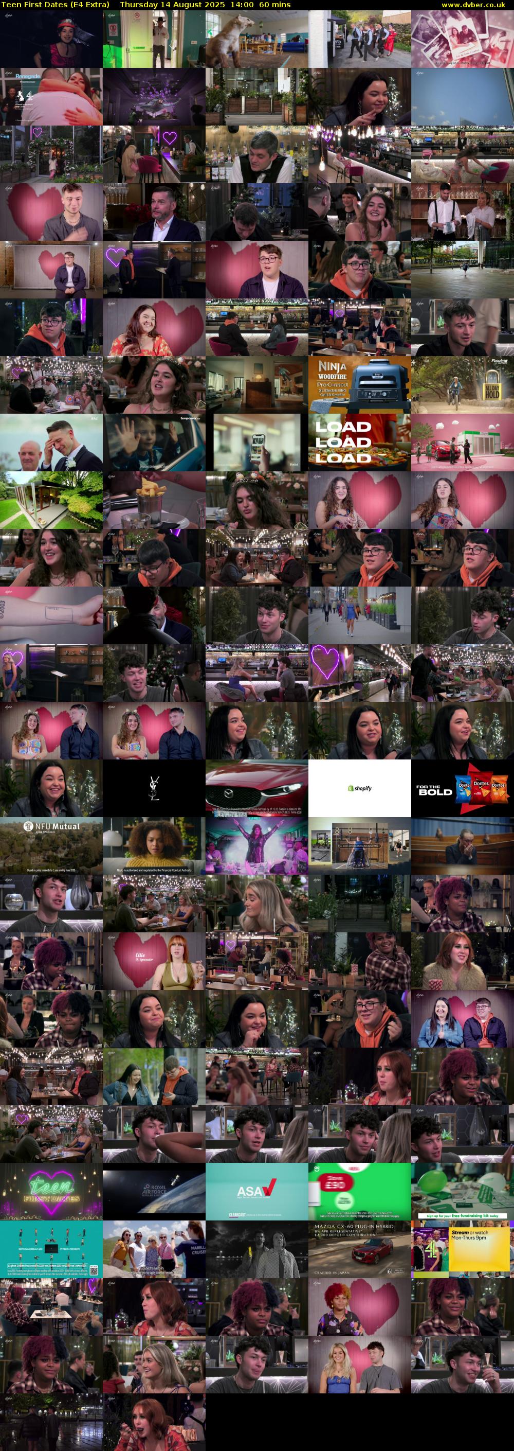 Teen First Dates (E4 Extra) Thursday 14 August 2025 14:00 - 15:00