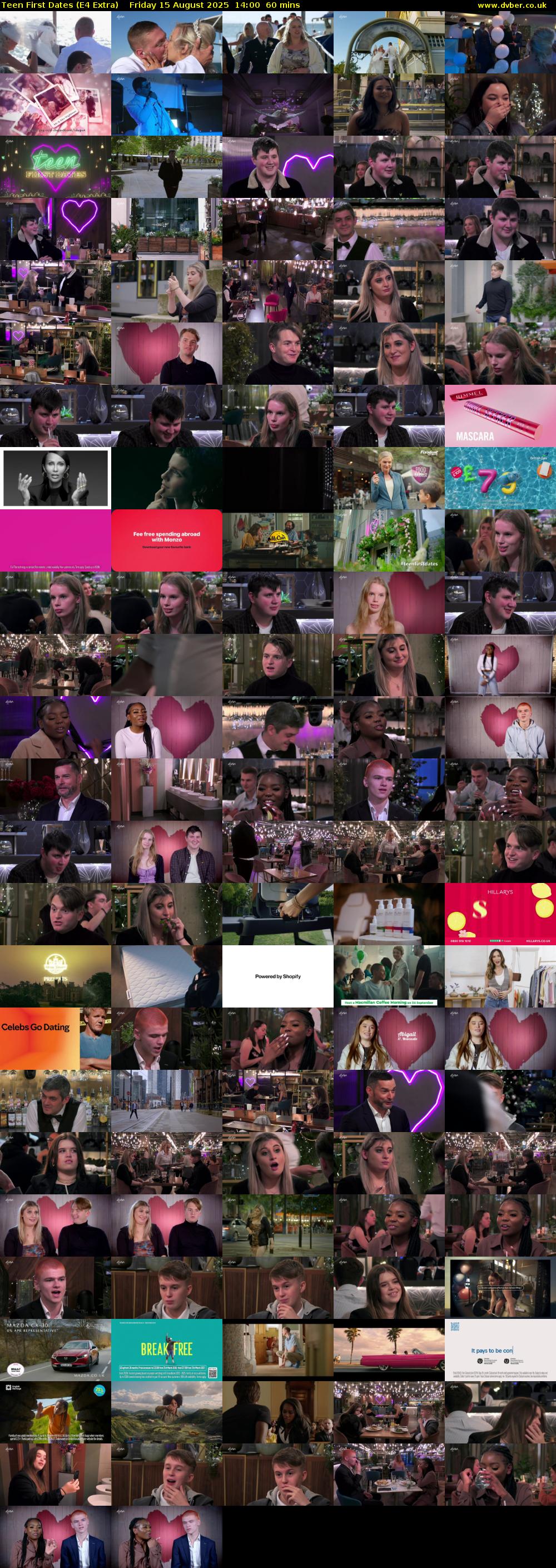 Teen First Dates (E4 Extra) Friday 15 August 2025 14:00 - 15:00
