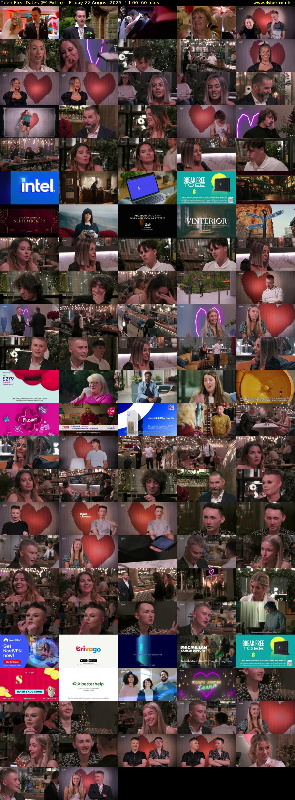Teen First Dates (E4 Extra) Friday 22 August 2025 14:00 - 15:00