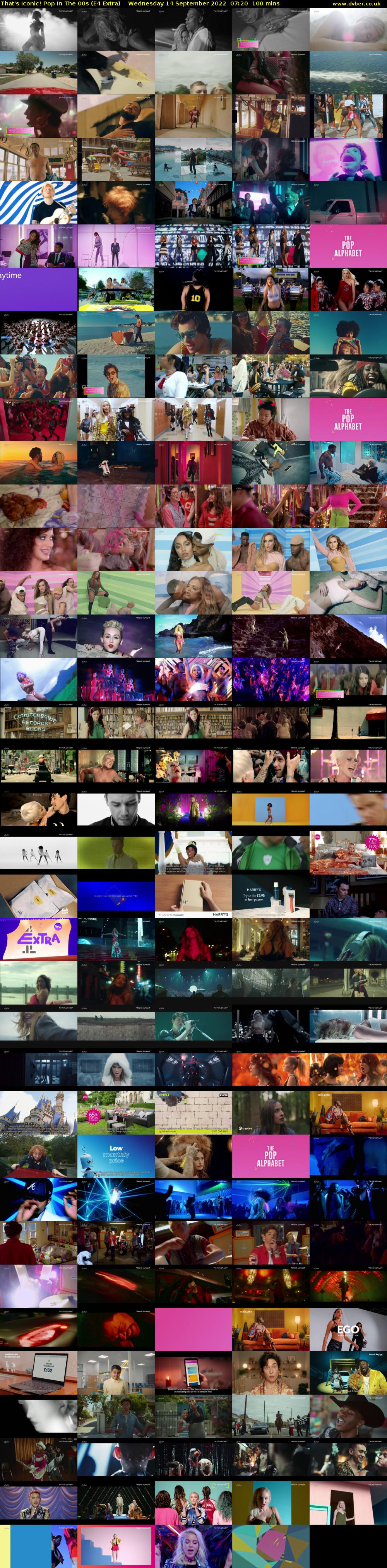 That's Iconic! Pop In The 00s (E4 Extra) Wednesday 14 September 2022 07:20 - 09:00