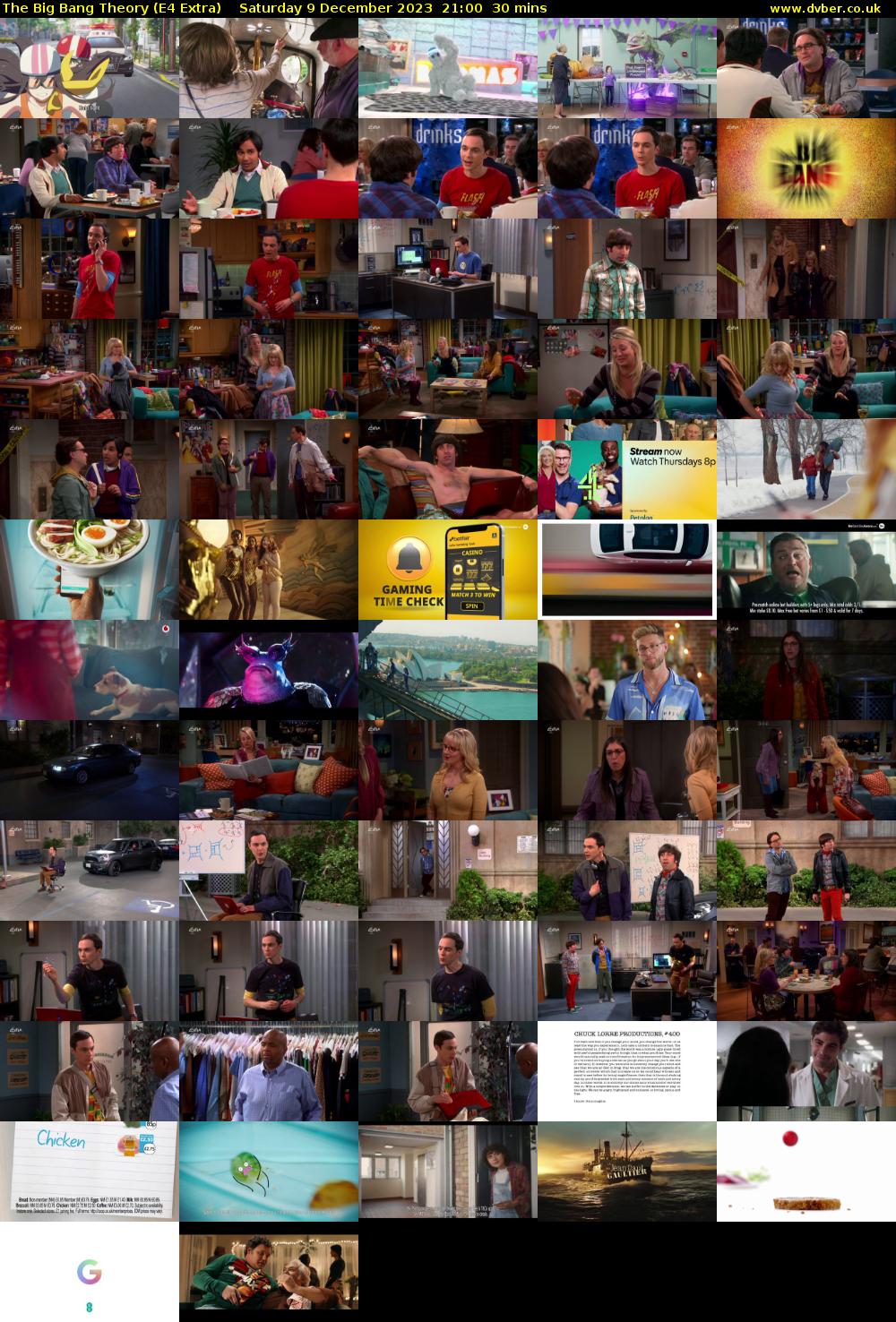 The Big Bang Theory (E4 Extra) Saturday 9 December 2023 21:00 - 21:30