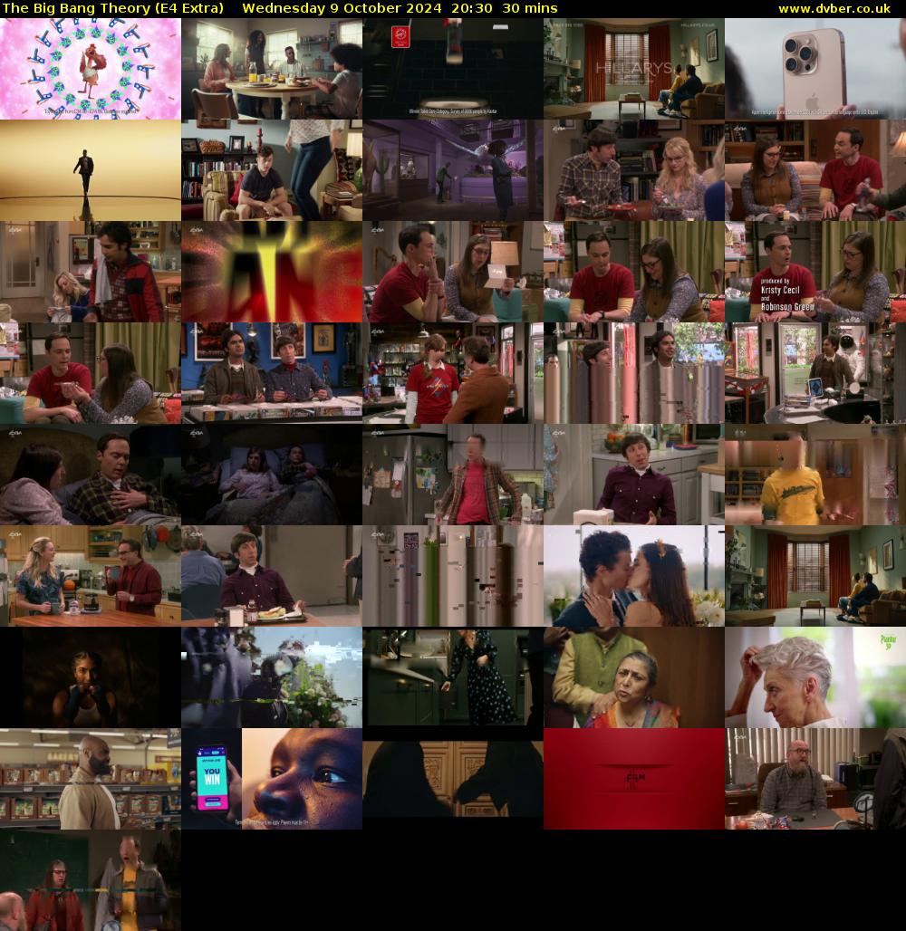 The Big Bang Theory (E4 Extra) Wednesday 9 October 2024 20:30 - 21:00