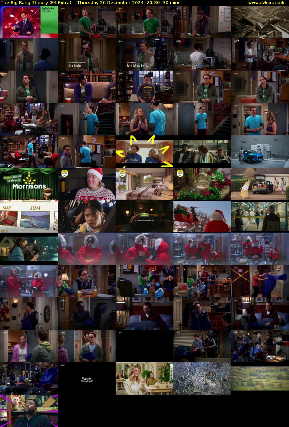 The Big Bang Theory (E4 Extra) Thursday 26 December 2024 20:30 - 21:00