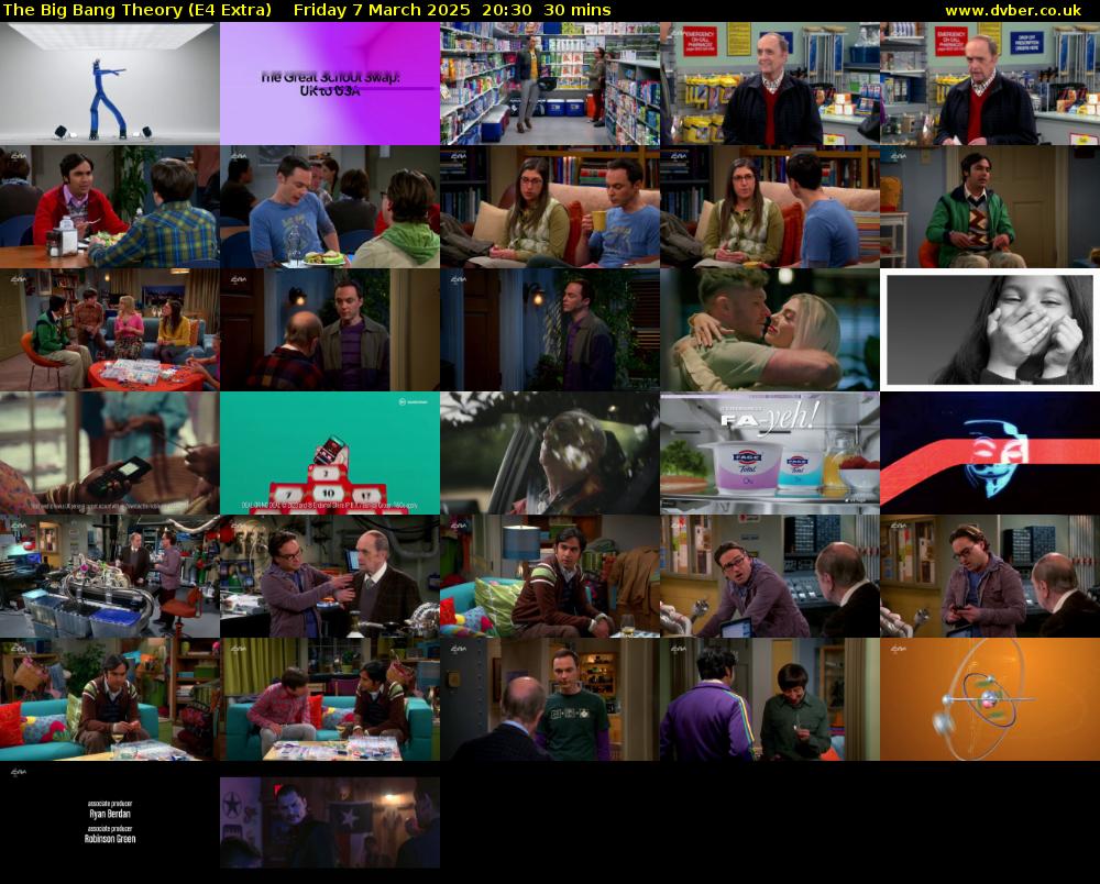 The Big Bang Theory (E4 Extra) Friday 7 March 2025 20:30 - 21:00