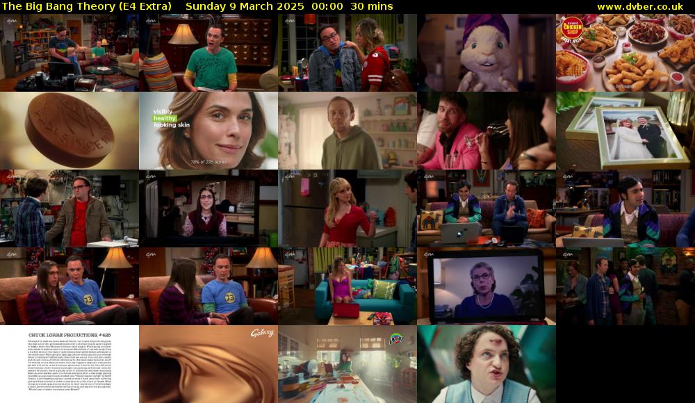 The Big Bang Theory (E4 Extra) Sunday 9 March 2025 00:00 - 00:30
