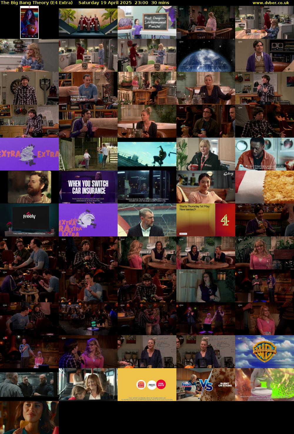 The Big Bang Theory (E4 Extra) Saturday 19 April 2025 23:00 - 23:30