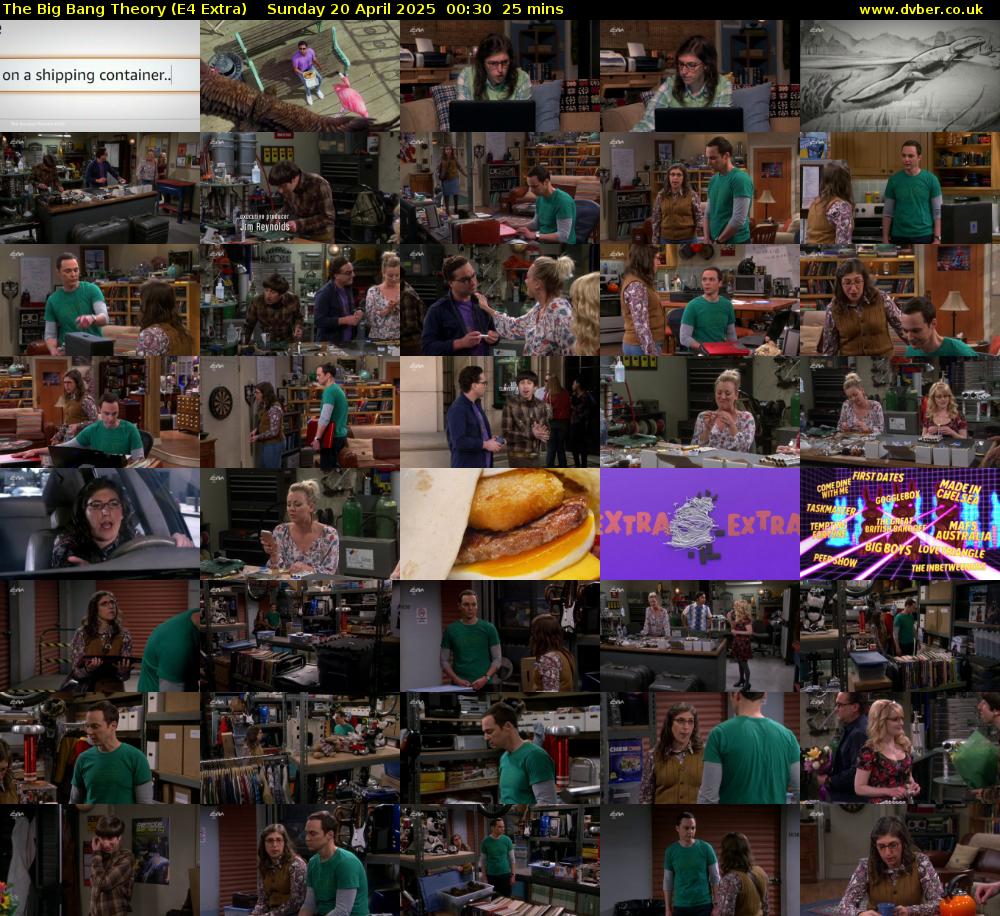 The Big Bang Theory (E4 Extra) Sunday 20 April 2025 00:30 - 00:55