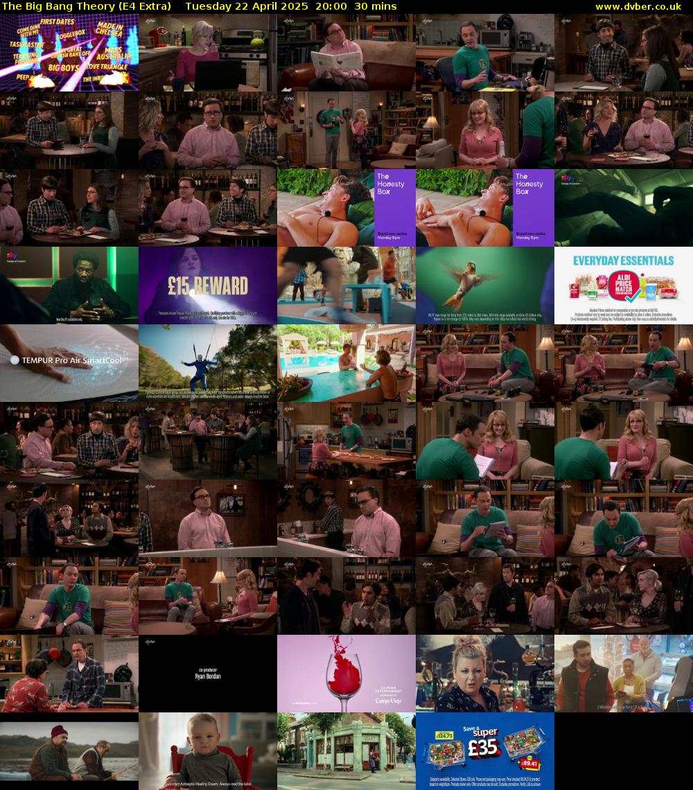 The Big Bang Theory (E4 Extra) Tuesday 22 April 2025 20:00 - 20:30