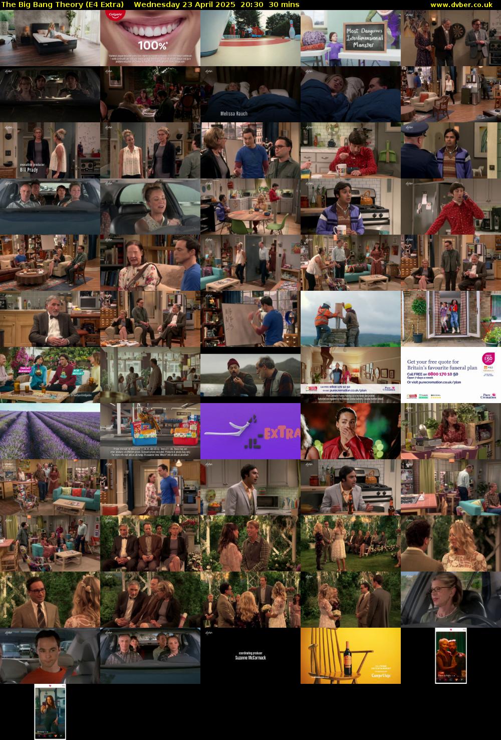 The Big Bang Theory (E4 Extra) Wednesday 23 April 2025 20:30 - 21:00