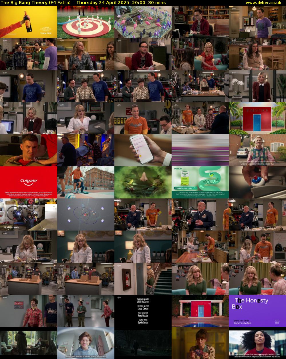 The Big Bang Theory (E4 Extra) Thursday 24 April 2025 20:00 - 20:30